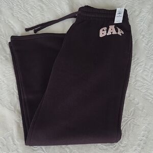NEW GAP Plum Track Joggers with Light Pink Logo